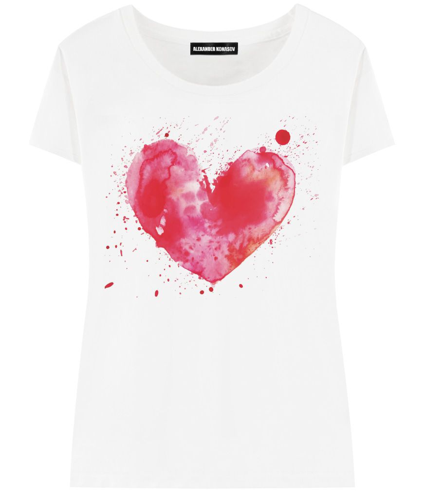 Женская футболка Watercolor heart | Фото №1