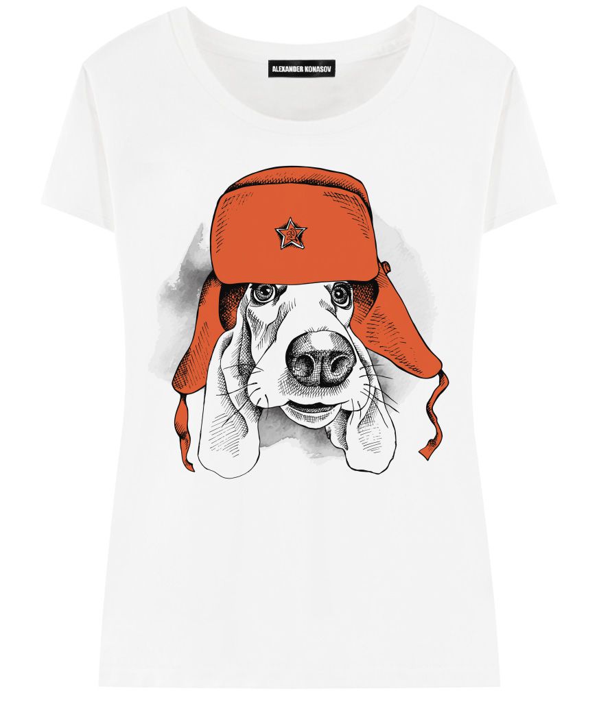 Женская футболка Soviet dog | Фото №1