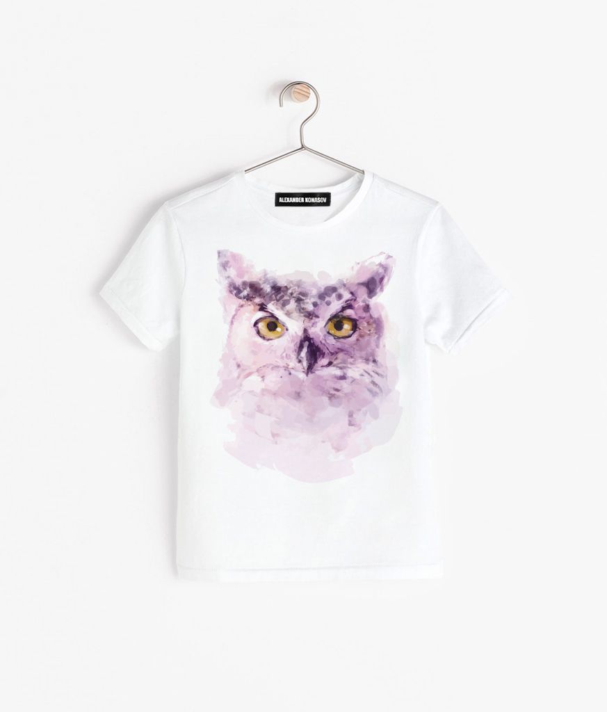 Детская футболка Watercolor owl | Фото №1