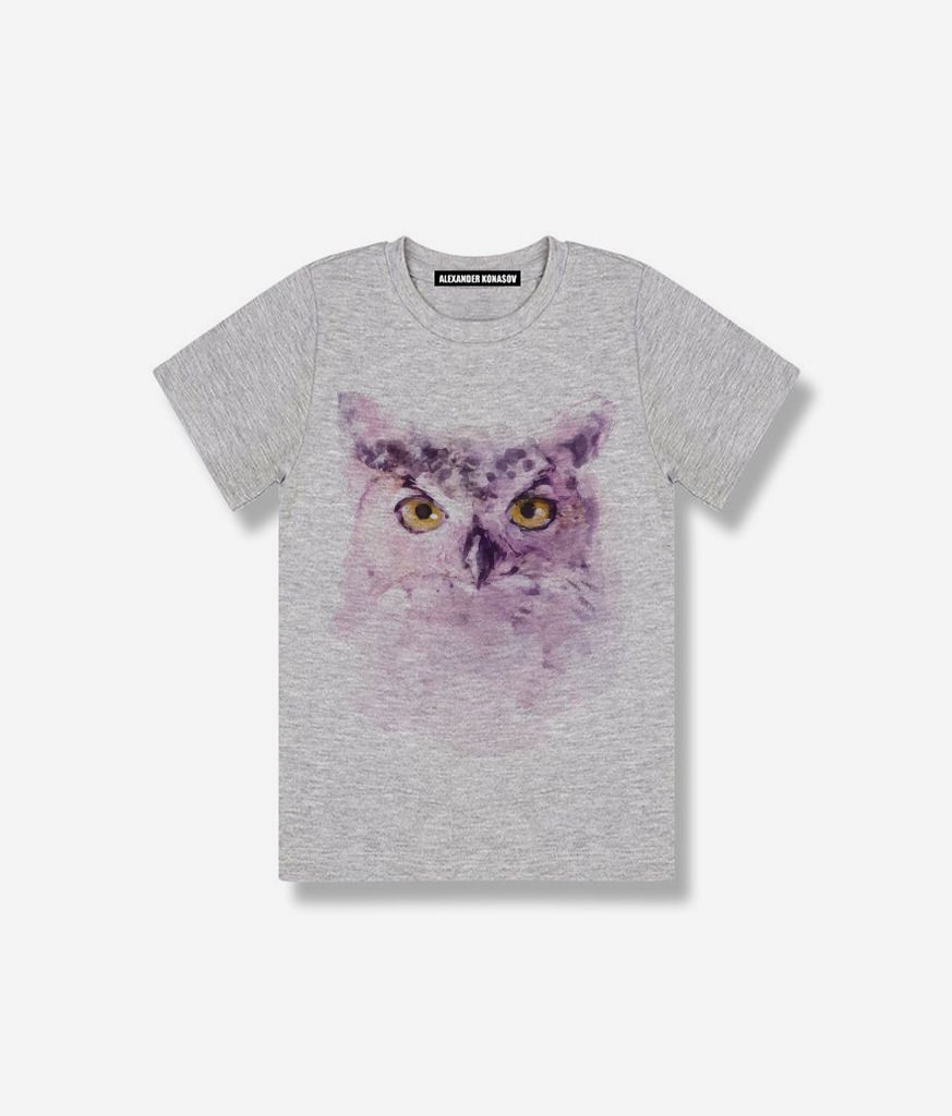 Детская футболка Watercolor owl | Фото №1