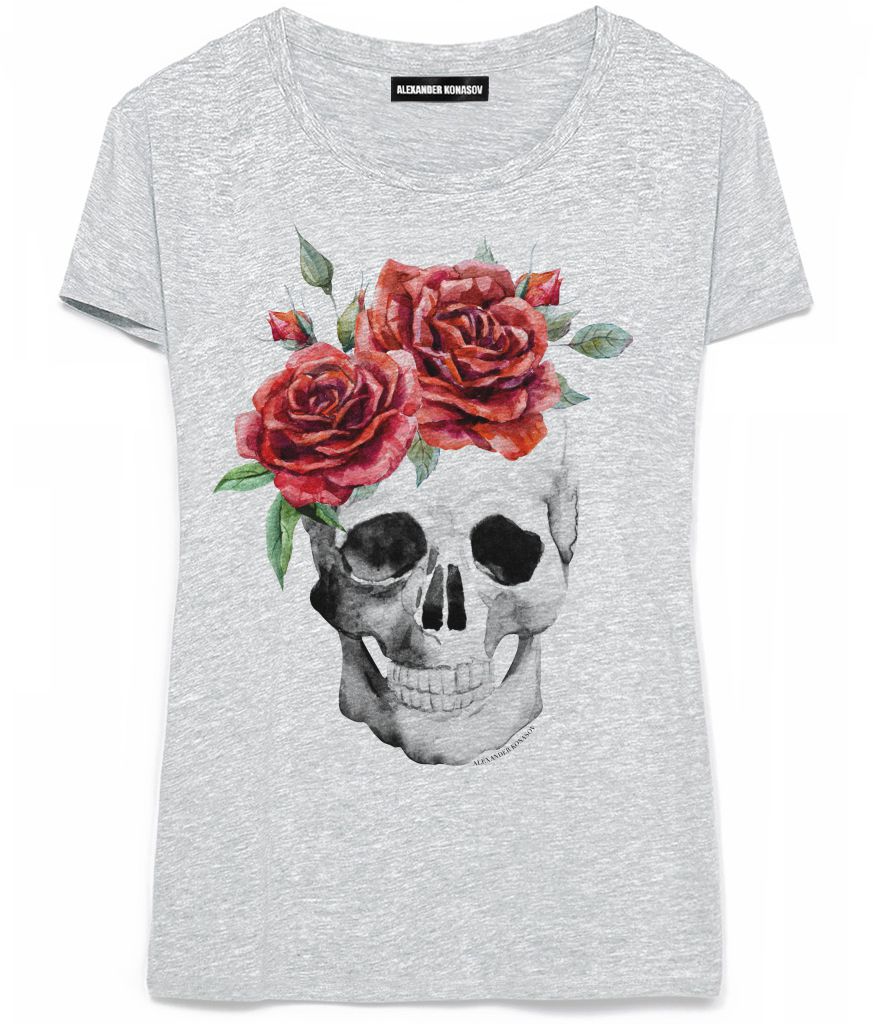 Женская футболка Skull Rose | Фото №1